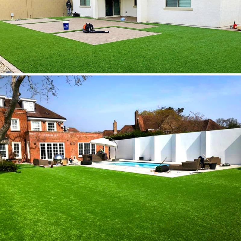 Petgrow Ultrathick Artificial Grass Turf,1.77 Inch High Dense W Shape Grass Silk -Durable PU Backing-Luxurious Indoor Outdoor Dog Garden Landscape Patio Synthetic Fake Faux Grass Mat-Sent by Rolled - size: 1FTX2FT