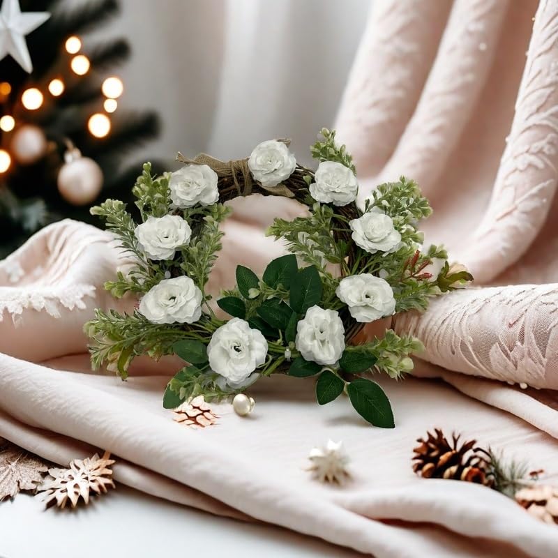 100 Pcs Mini White Roses Artificial Flowers Bulk, 1.9" Small Silk Fake Roses Flower Heads for Decoration,Wedding Centerpieces Bridal Shower Party Home Decor,DIY Crafts (White) - color: White
