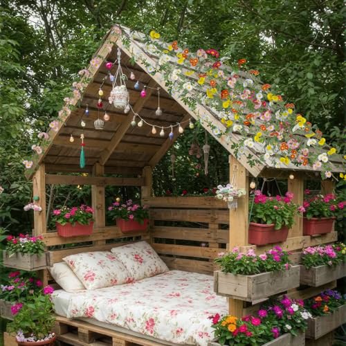 6 Pcs Wildflower Garland Spring Flowers Garland 12 FT Colorful Artificial Daisy Flowers and Leaves Faux Floral Vine for Mantle Baby Shower Wedding Arch Porch Staircase Summer Decor - color: Blue, Rose Red, Orange, White, Pink and Yellow