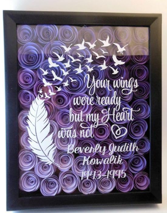 Mverse 3D Small Rose Paper Flowers Halloween Decoration, Decor Custom Wreath, Shadow Box Frame, Handmade Mini Crafts DIY Gift (18 Pieces, Dark Purple) - color: 21- Dark Purple