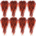 Daifunli 8 Pcs Artificial Fall Hanging Plants Fake Hanging Ferns Plastic Autumn Faux Plants for Wall Room Garden Garland Indoor Outdoor Decor No Basket (Fall Boston) - style: Fall Boston