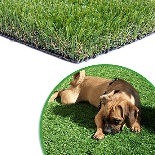 Artificial Grass Turf 3FTX16FT,1,38inch 4 Tone Realistic Synthetic Thick Fake Faux Grass Rug Astroturf Carpet Landscape for Dogs Indoor Outdoor Garden Lawn Mat, with Drainage Holes - size: 3FTX16FT