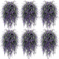 Canlierr 6 Pcs Fake Lavender Hanging Plants 29.5 Inch Large Purple Lavender Artificial Flowers for Wedding, Party, Farmhouse, Porch, Wall & Window Decor, All Year Round Indoor Outdoor Decoration