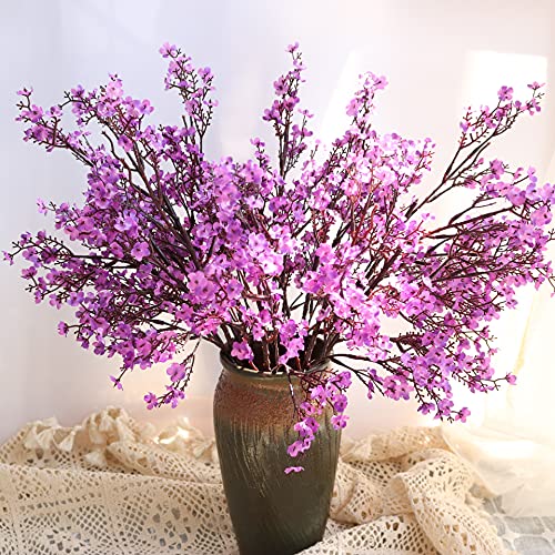 1pcs Artificial Flowers Single Branch Fake Flowers for Vases,45cm,Purple - color: Purple