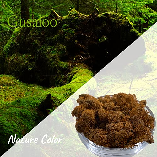 Moss Preserved Artificial Moss Natural Fresh Green Reindeer Moss for Craft Arts Floral Project Wall Decor Table Decor Wedding Centerpieces Garden Terrariums Decoration-Brown 3.5OZ - color: Brown, size: 3.5oz