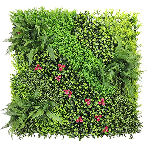 ECOOPTS 40"x40" Faux Ivy Privacy Fence Screen Artificial Boxwood Panels Topiary Hedge Plants for Indoor Outdoor Decoration, 9 Mixed Leave, 1 Pack - color: 40"x40" #9 Mixed Leave, size: 40"x40"