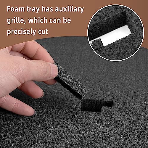 DECOHS 4 Pcs Pick and Pluck Foam- 12 x 12 x 2 Inch Pick Apart Foam Insert- Pluck Pre Cube Sheet Foams with Bottom Use for Board Game Box Cases Storage Drawer - size: 1 Size - 4 Pieces - 12 x 12 x 2 inches