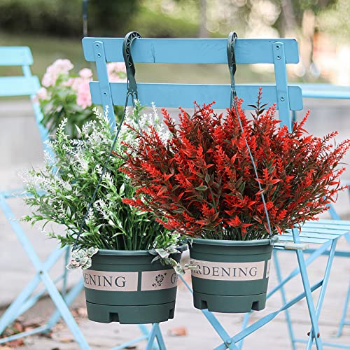 RECUTMS 20 Bundles Artificial Fall Flowers No Fade Faux Autumn Plants, Fake Indoor Outdoor Greenery for Thanksgiving Christmas Wedding Party Home Garden Fireplace Décor(Orange) - color: Orange, size: 20 Bundles