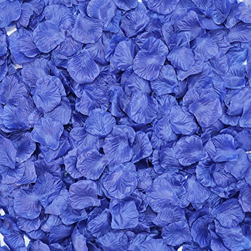 CODE FLORIST 2200 PCS Silk Flower Rose Petals for Wedding Decorations (Deep Blue) - color: Deep Blue, size: 2 Inch