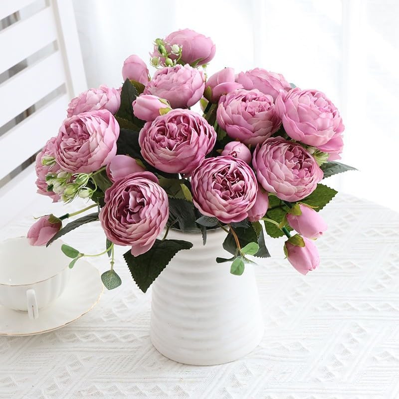 Artificial Peonies Flowers for Home Decor for Wedding Party Decor Purple - color: Purple