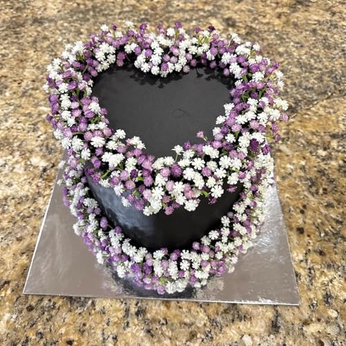 ABAJI Tiny Babys Breath Artificial Flowers Gypsophila Real Touch Flowers for Wedding Party Home Garden Decoration 12 inch in Length Small and Short - color: Light Purple, size: 24 PCS