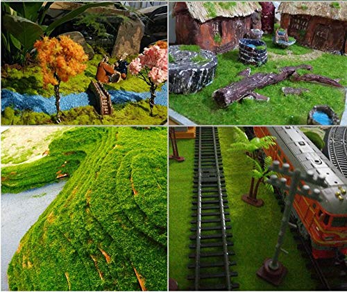 NWFashion 90G Dress Tree Flower Static Grass Dressing Scatter Flock Miniature Model Trees for Fairy Garden (01 Deep Green)