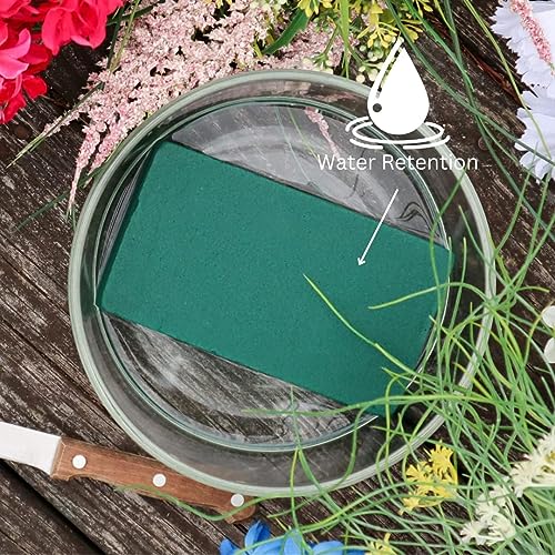 FLOFARE Pack of 3 Floral Foam Blocks Each (5.5"L x 3.1"W x 1.7"H) Green Wet & Dry Flower Foam for Fresh & Artificial Flower Arrangement, Plant Foam, Florist Supplies for DIYs, Arts, Crafts & Weddings - size: Pack of 3
