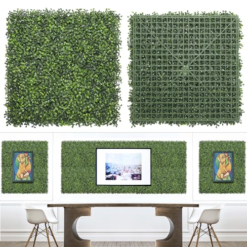 Grass Wall Decor,Paistao Privacy Fence Screen,Greenery Backdrop Panels,20"x 20"24Pcs Artificial Boxwood Fake Grass Wall for Indoor,Outdoor,Patio,Garden,Backyard - size: 2 Boxwood-20"x 20" (24 Pcs)