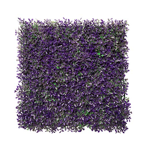 E&K 20" x 20" Artificial Plant Fence Panel Faux Leaves Grass Wall Privacy Screen Panel Decorative for Indoor Outdoor (6 Pcs) - color: Boxwood - Milan 02