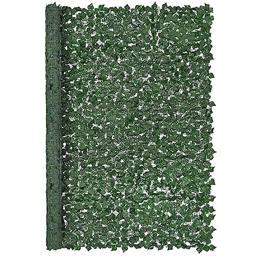 VEVOR Artificial Ivy Privacy Fence Screen, 96 x 72 in Faux Ivy Vine Leaf Hedges Fence, Greenery Privacy Fence with Strengthened Joint, Green Wall Decoration for Outdoor Garden, Yard, Balcony - color: Ivy, size: 96 x 72 inch