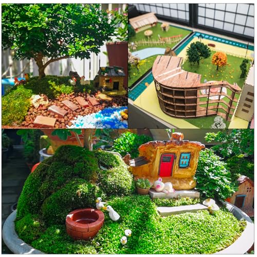 MECCANIXITY 12Pcs Artificial Grass Turf Mat, 6 x 6 x 0.2 inch Realistic Fake Grass Rug Carpet for Outdoor Garden Lawn Landscape Decoration Patio Rug