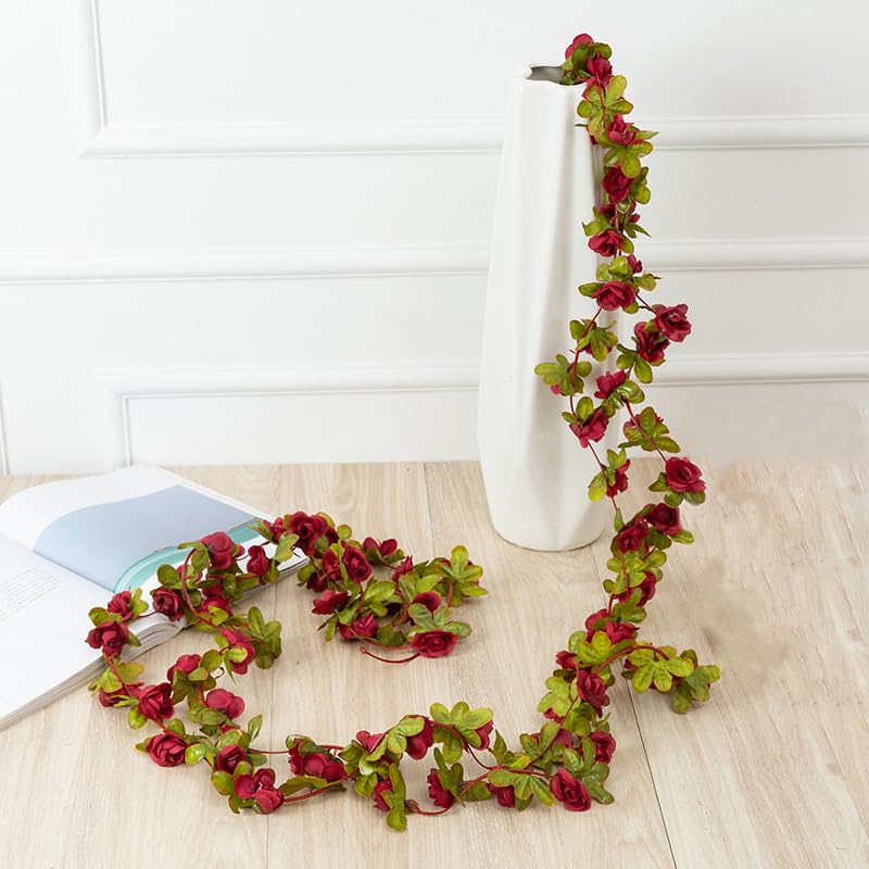 250cm Artificial Peony Flowers Fake Plant DIY Wedding Home Room Decoration (Wine Red) - color: Wine Red