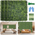 Artificial Grass Wall Panel Screen: 10"x10" 6P (4.2 sqft) UV-Anti Faux Boxwood Panels for Indoor Outdoor Green Wall Decor, Privacy Fence, Patio, Balcony, Party Backdrop - size: 10"x10" 6P