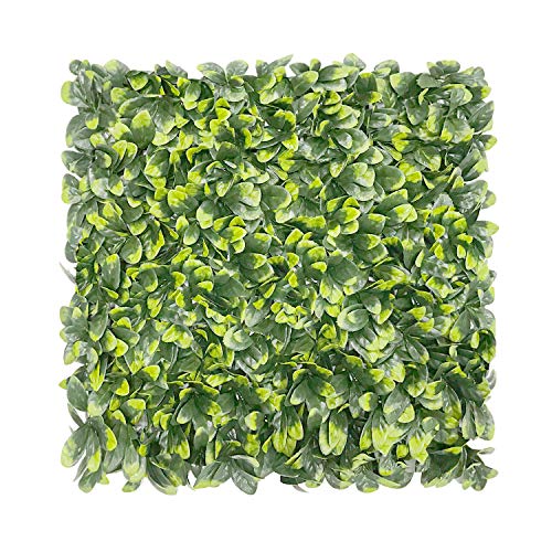 Patio Paradise 20"x20" (6PC) Artificial Grass Wall Panels Greenery Backdrop Faux Boxwood Hedge Fake Ivy Privacy Screen for Outdoor Wedding Décor Photography Background, Ficus - color: Ficus, size: 20"x20"