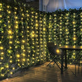 Artificial Ivy Privacy Fence with Lights 120x40in Grass Wall Screen Fake Vines Balcony Fence Privacy Screen Cover, Faux Ivy Leaf Hedge Panels Wall Decoration - size: 120*40 inches with LED Lights