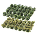 56pcs Miniature Green Bushy Tufts Lowland Shrubs Tuft Terrain Model Static Scenery for DIY Craft Train Landscape Railroad Scenery Sand Military Layout Model War Gaming Terrain