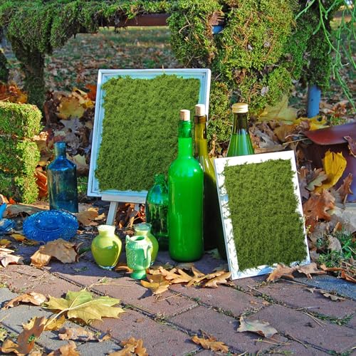 Zeyune 4 Pcs Artificial Moss Table Runner for Wonderland Tea Party Decoration Fake Moss Sheet Roll Waterproof for Enchanted Forest Fairy Decor Holiday Garden Wedding Birthday (39 x 39 Inch,Green) - color: Green, size: 39 x 39 Inch