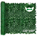 KASZOO Artificial Ivy Privacy Fence Screen 120"×60" - UV-Anti Dense Faux Ivy Greenery Backdrop Fence Panels for Patio, Balcony, Garden, Backyard Indoor Outdoor Decor - size: 120*60inch