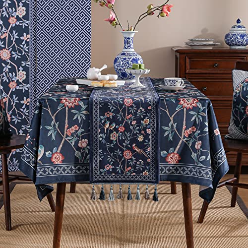 Velvet French Table Runner Farmhouse for Home Kitchen Dining Decor Parties Family Dinners Wedding 12"*118" - color: Lanruoting, size: 12"*118"