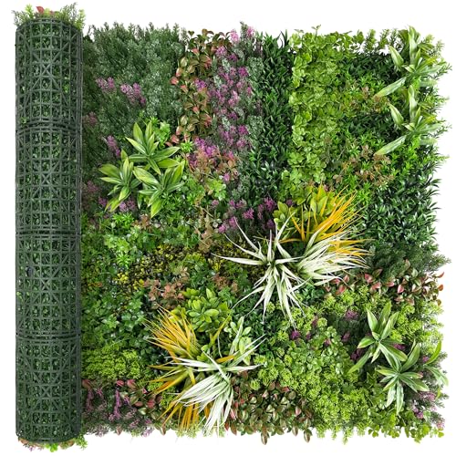 Artificial Grass Wall Roll Panels: 48''x120''Boxwood Hedge Panels, UV-Anti Privacy Fence Screen, Fake Greenery Backdrop for Indoor Outdoor Garden, Party, Wedding Decor - size: 48"x120"