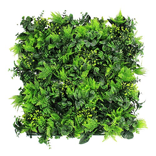 Artificial Grass Wall Panels, 12pcs 20"x20" Plant Wall Mats for Greenery Backdrop, 3 sqms Outdoor Green Hedges for Privacy Screening Fence Covering - color: Green