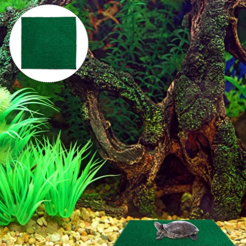 Fish Tank Artificial Turf Mat Simulation Grass for Turtle Basking Area Home Landscaping Decor Fake Grass for Aquariums and Flowerpots - size: 12" x 12" (Runner)