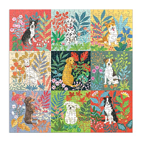 Good Puzzle Co, Dogs and Flowers 500 Piece Puzzle - color: Dogs and Flowers