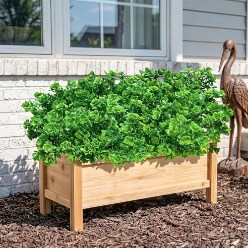 Artificial Fake Outdoor Plants for Spring Summer Decoration, 12 Bundles Fake Plastic Roses UV Resistant Look Real Faux Plants for Planter Outside Front Door Porch Patio Balcony Garden Indoor Yard Urn - color: Roses-green