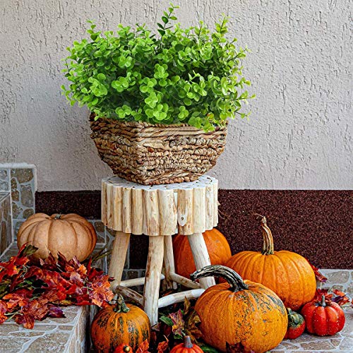 Artificial Flowers Outdoor,8 Bundles UV Resistant Fake Flowers,Outside Plastic Faux Flowers Greenery Shrubs Plants for Indoor Outdoor Planter Home Porch Decor(Green) - color: Green, size: 8 Bundles
