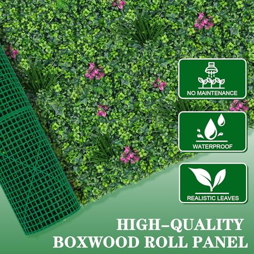 Grooy Boxwood Roll Panels, Grass Wall 60"x120"(50 SQFT), Grass Backdrop, Privacy Screen, Sun Protected Green Wall Decor for Outdoor, Indoor, Garden, Backyard and Décor - color: Fern, size: 60''x120''