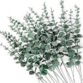 36pcs Eucalyptus Stems Artificial Eucalyptus Leaves Fake Greenery Branches Stems Faux Eucalyptuses Wedding Bouquet (Gteen) - color: Gteen