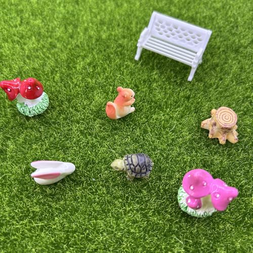 6 Pieces 6 x 6 Inches Fake Grass Decor for Crafts,Artificial Grass for Miniature Ornament Projects,Miniature Diorama,Miniature Decoration,House Scences