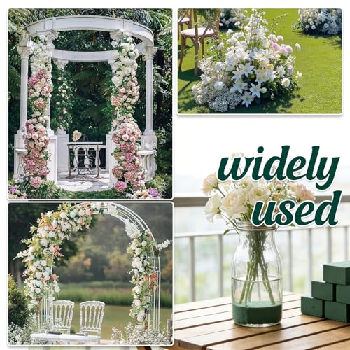 24 Pcs Green Floral Foam Blocks,Wet Dry Flower Plant Foam for Fresh Artificial Flower Arrangement DIY Craft, Florist Styrofoam for Wedding,Birthdays,Home Decors,4.3"L x 2.9"W x 1.6"H