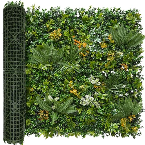 Artificial Green Wall Panels: 40"x120" Faux Greenery Vine Hedge Ivy Privacy Fence Screen with UV Protection&Fake Boxwood Plant Backdrop for Indoor Wedding and Outdoor Garden Backyard Decor - size: 40"x120"