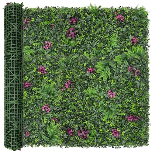 Greenery Grass Wall Boxwood Plant Panel: 60"x120"（50SQFT） with UV Resistant Green Leaves Faux for Interior Wall, Greenery Backdrop,Garden and Indoor Outdoor Wall&Fence Covering Privacy - size: 60"x120" 1