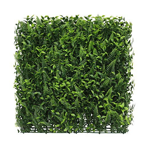 ECOOPTS 20"x20" Faux Ivy Privacy Fence Screen Artificial Boxwood Panels Topiary Hedge Plants for Indoor Outdoor Decoration, #9 Mixed Leaves, 6 Packs - color: #9 Mixed Leaves, size: 20"x20"