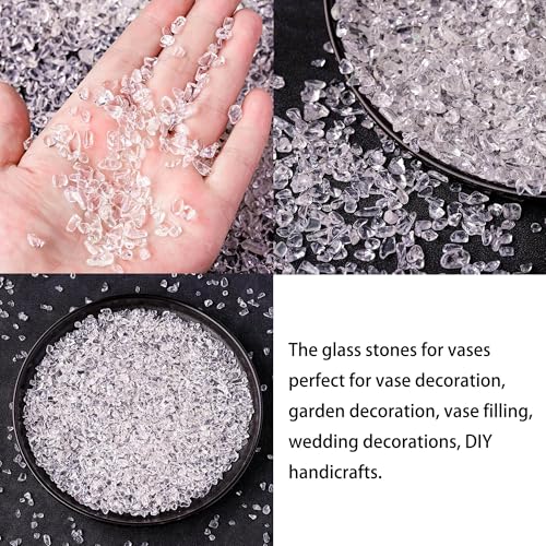 60PCS of Boho Pampas Grass in Glass Vase with LED Lights & Faux Crystals, Naturally Dried Pompas, Bunny Tails Dried Flowers,Perfect for Weddings, Farmhouse Boho Wall Bathroom Office Kitchen Decor - color: Multi-colored With Glass Vase