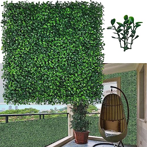ODTORY Artificial Grass Wall Backdrop Panels,20X20 in 12P UV-Anti Greenery Boxwood Panels for Indoor Outdoor Green Wall Decor & Ivy Fence Covering Privacy - size: 20*20IN 12P
