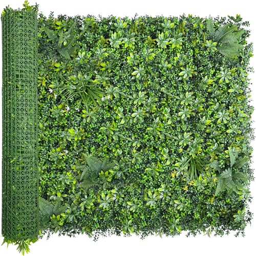 ODTORY Artificial Greenery Wall Panels: 50"x 120" (42 sqft) Faux Grass Wall Backdrop Boxwood Ivy Privacy Screen with UV Protection,Fake Hedge Fence for Outdoor,Indoor,Garden,Backyard and Home Decor - size: 50 X 120 IN