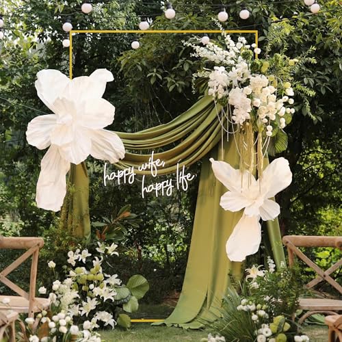 Wokceer Wedding Arch Backdrop Stand Square 7.2 x 6.6 FT Wedding Arches for Ceremony Metal Balloon Arch Frame for Weddings Birthday Party Garden Arbor Anniversary Event Decor - color: Gold, size: 7.2FT x 6.6FT