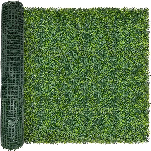 ODTORY Artificial Boxwood Roll Panels: 5FT X 10FT (50 sqft) UV-Anti Artificial Ivy Privacy Fence Wall Screen for Indoor Outdoor Green Grass Wall Decor & Ivy Fence Covering Privacy - size: 60 X 120 IN