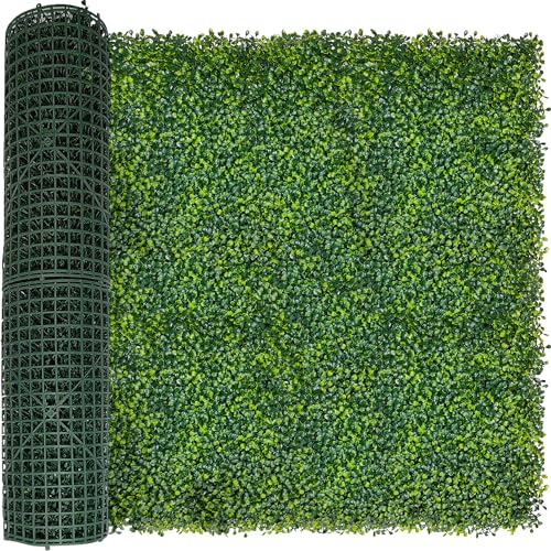 ODTORY Artificial Boxwood Roll Panels: 40 X 160 in(45 sqft) UV-Anti Artificial Ivy Privacy Fence Wall Screen for Indoor Outdoor Green Grass Wall Decor & Ivy Fence Covering Privacy - size: 40 X 160 IN