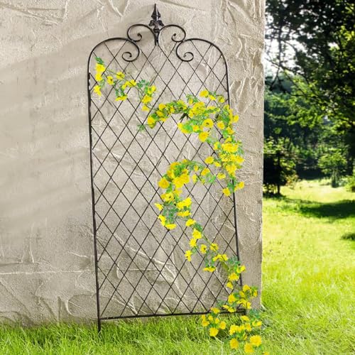 CISDUEO Artificial Daisy Flowers Vine Silk Wildflower Garland Spring Fake Flower Vine Hanging Ivy Yellow Daisy Flowers Green Leaves for Wall Party Wedding Arch Floral Decor Indoor Outdoor Ceremony - color: Yellow