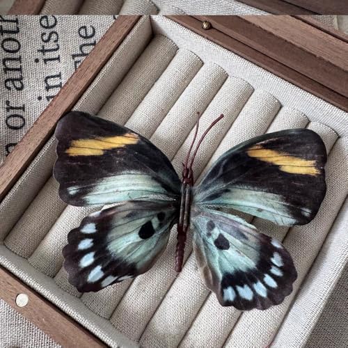 Artificial Butterfly, 3D Artificial Butterfly Clips,Silk Floral Butterflies, Suitable for Home Decoration, Flower Arrangement and Foil the Festive Atmosphere (8 Pcs) - color: Gray-8 Pcs